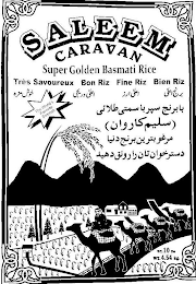 SALEEM CARAVAN SUPER GOLDEN BASMATI RICE TRES SAVOUREUX BON RIZ BIEN RIZ THE WORLD'S FAVORITE BASMATI WT. 10 LBS WT. 4.54 KG logo