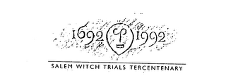 SALEM WITCH TRIALS TERCENTENARY 1692 1992 logo