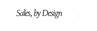 SALES, BY DESIGN logo