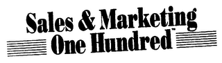 SALES & MARKETING ONE HUNDRED logo