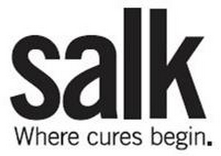SALK WHERE CURES BEGIN. logo