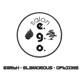 SALON E.G.O. EARTH · GLAMOROUS · OPTIONS logo