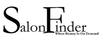 SALON FINDER WHERE BEAUTY IS ON DEMAND logo