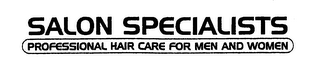 SALON SPECIALISTS PROFESSIONAL HAIR CARE FOR MEN AND WOMEN logo