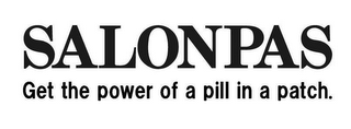 SALONPAS GET THE POWER OF A PILL IN A PATCH. logo