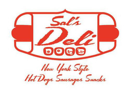 SAL'S DELI DOGS NEW YORK STYLE HOT DOGS SAUSAGES SNACKS logo
