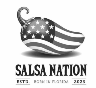 SALSA NATION ESTD. BORN IN FLORIDA 2023 logo