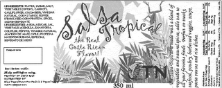 SALSA TROPICAL THE REAL COSTA RICAN FLAVOR! TN logo