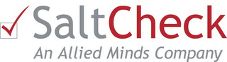 SALTCHECK AN ALLIED MINDS COMPANY logo
