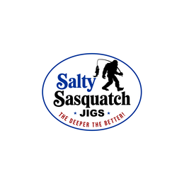 SALTY SASQUATCH JIGS "STAR" JIGS "STAR" THE DEEPER THE BETTER! logo
