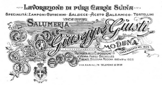 SALUMERIA GIUSEPPE GIUSTI MODENA CASA FONDATA NEL 1605 logo