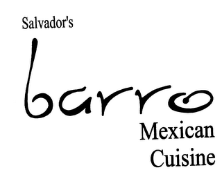 SALVADOR'S BARRO MEXICAN CUISINE logo