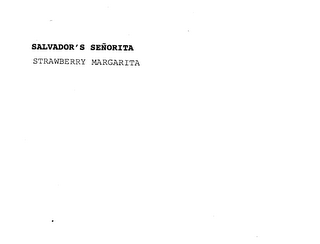 SALVADOR'S SENORITA STRAWBERRY MARGARITA logo