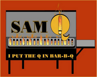 SAM Q I PUT THE Q IN BAR-B-Q logo