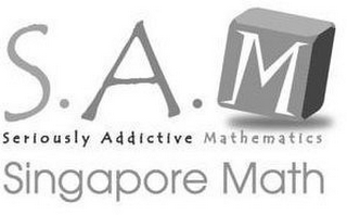 S.A.M. SERIOUSLY ADDICTIVE MATHEMATICS SINGAPORE MATH logo