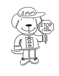 SAM STOP AND THINK logo