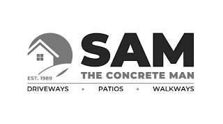 SAM THE CONCRETE MAN EST. 1989 DRIVEWAYS · PATIOS · WALKWAYS logo