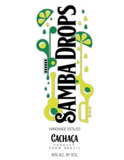 SAMBA DROPS HANDMADE DISTILLED CACHAÇA PRODUCT FROM BRAZIL 40% ALC. BY VOL. logo