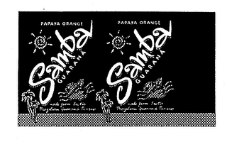 SAMBA GUARANA PAPAYA ORANGE MADE FROM EXOTIC BRAZILIAN GUARANA BERRIES logo