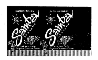 SAMBA GUARANA RASPBERRY PASSION MADE FROM EXOTIC BRAZILIAN GUARANA BERRIES logo