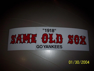 SAME OLD SOX 1918 GO YANKEES logo