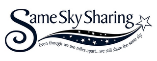SAME SKY SHARING EVEN THOUGH WE ARE MILES APART...WE STILL SHARE THE SAME SKY logo