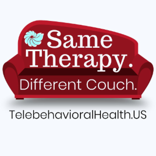 SAME THERAPY. DIFFERENT COUCH. TELEBEHAVIORALHEALTH.US logo