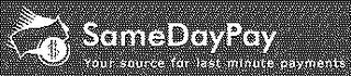 SAMEDAYPAY YOUR SOURCE FOR LAST MINUTE PAYMENTS logo
