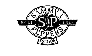 SAMMY J. PEPPERS GRILL & BAR EST. 1996 SJP logo