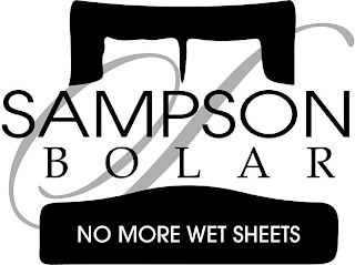 SAMPSON BOLAR NO MORE WET SHEETS logo