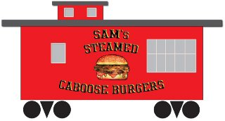 SAM'S STEAMED CABOOSE BURGERS logo