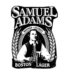 SAMUEL ADAMS BOSTON LAGER BREWER PATRIOT logo