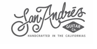 SAN ANDRES GUITAR CO. HANDCRAFTED IN THE CALIFORNIAS logo