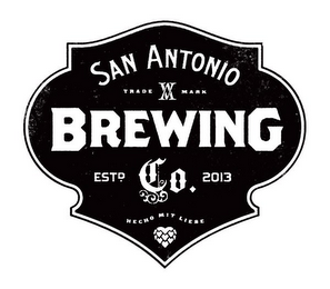 SAN ANTONIO BREWING ESTD. CO. 2013 HECHO MIT LIEBE logo
