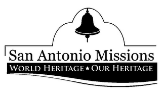 SAN ANTONIO MISSIONS WORLD HERITAGE OUR HERITAGE logo