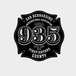 SAN BERNARDINO INTERNATIONAL ASSOCIATION LOCAL 935 AFL-CIO CLC FIREFIGHTERS COUNTY logo