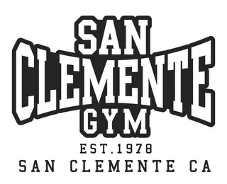 SAN CLEMENTE GYM EST. 1978 SAN CLEMENTECA logo