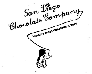 SAN DIEGO CHOCOLATE COMPANY WORLD'S MOST DELICIOUS LUXURY logo