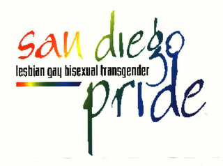 SAN DIEGO LESBIAN GAY BISEXUAL TRANSGENDER PRIDE logo