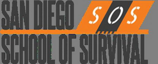 SAN DIEGO SCHOOL OF SURVIVAL SOS logo