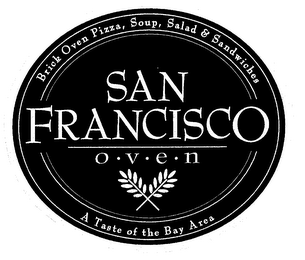 SAN FRANCISCO O V E N BRICK OVEN PIZZA, SOUP, SALAD & SANDWICHES A TASTE OF THE BAY AREA logo