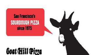 SAN FRANCISCO'S SOURDOUGH PIZZA SINCE 1975 GOAT HILL PIZZA logo