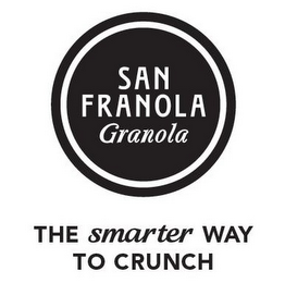 SAN FRANOLA GRANOLA THE SMARTER WAY TO CRUNCH logo