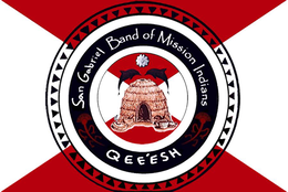 SAN GABRIEL BAND OF MISSION INDIANS QEE'ESH logo
