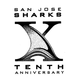 SAN JOSE SHARKS X TENTH ANNIVERSARY logo