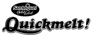 SAN MIGUEL GOLD LABEL QUICKMELT AND DEVICE logo