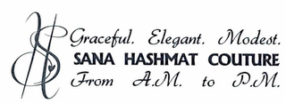 SANA HASHMAT COUTURE GRACEFUL. ELEGANT. MODEST. FROM A.M. TO P.M. logo