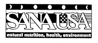 SANA USA NATURAL NUTRITION, HEALTH, ENVIRONMENT logo