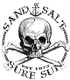 SAND. SALT. SURF. SUN. EST. 1973 logo