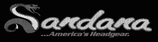 SANDANA ...AMERICA'S HEADGEAR. logo
